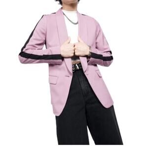 Wildfang Empower Colorblock Tux Blazer Mauve Black Size Large NWT